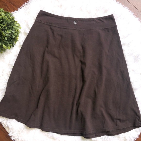 Athleta Dresses & Skirts - Athleta Brown Faux Wrap Brown Organic Cotton Skirt